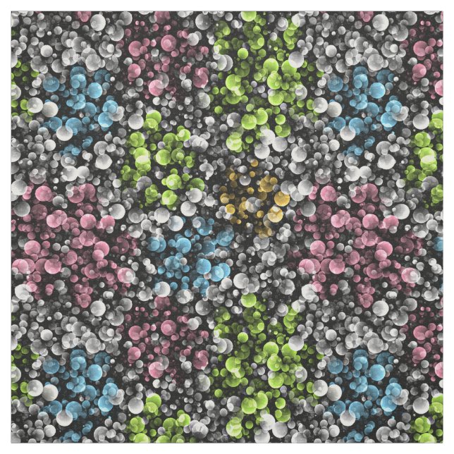 BlåOrange Rosa Lime Green Polka dots Mönster Tyg (Provkarta)