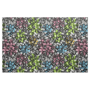 BlåOrange Rosa Lime Green Polka dots Mönster Tyg