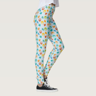BlåOrangens Gult Grönt Twitter Bird Leggings