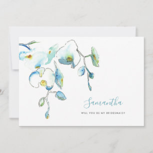 Blåorkidé Bridesmaid Frieri kort