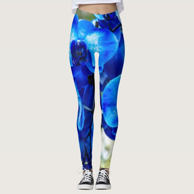 Blåorkidéer Leggings (Framsida)
