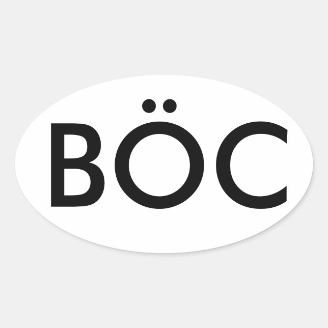 Blåosterkulturomvandling Ovalt Klistermärke (Framsida)