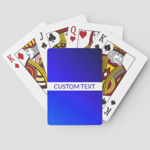 Blåövertoning och redigerbar text på vit Rand Casinokort