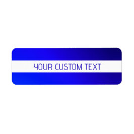 Blåövertoning och redigerbar text på vit Rand Returadress Etikett