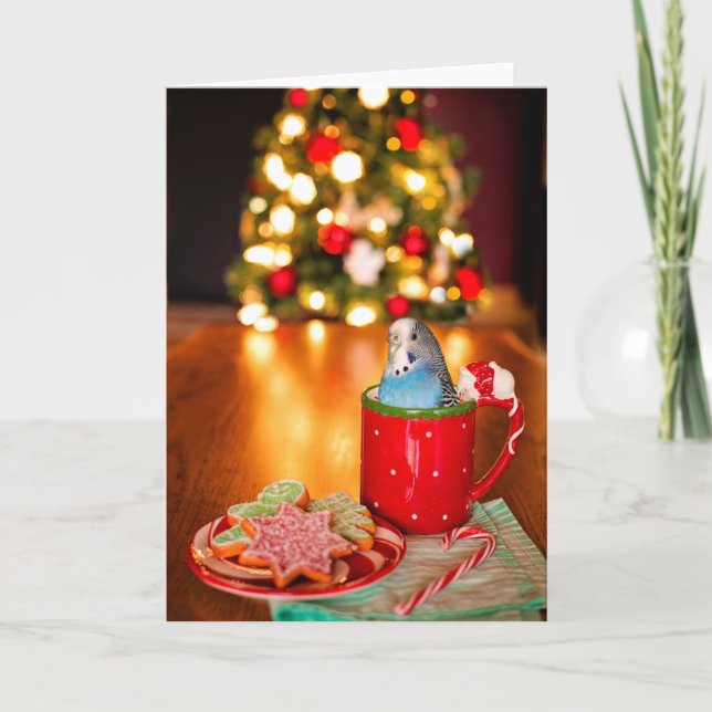 Blåparakit - Vikt hälsningskort Kort (Framsida)