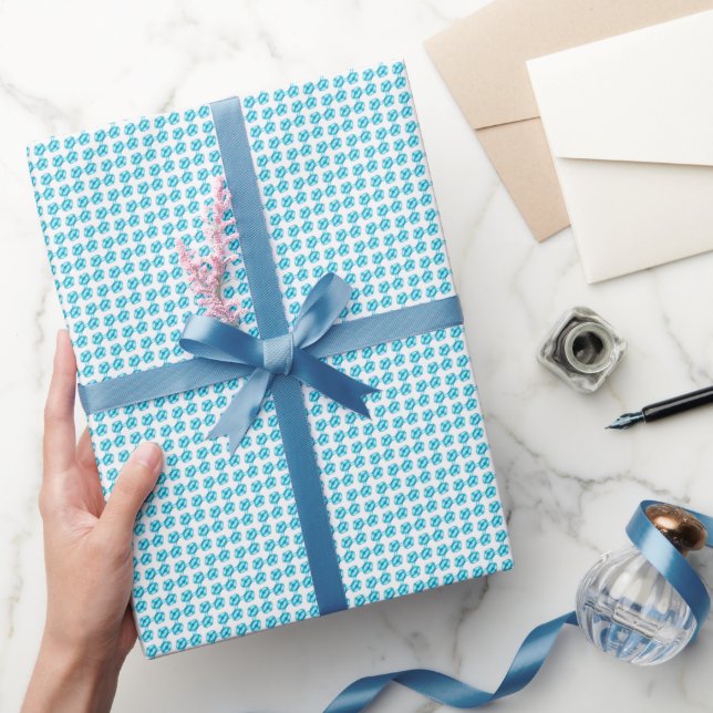 Blåpärla mönster presentpapper (Gifting)
