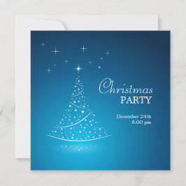 Blåpartsinbjudan för Julgran Inbjudningar