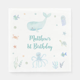 Blåpastel under Havsdagen Pappersservett