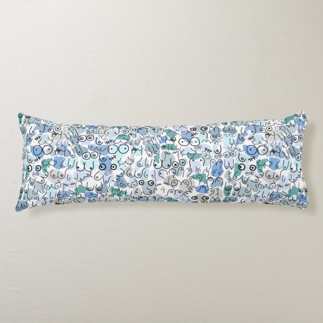 blåpastellbröst kroppskudde (Framsidan)