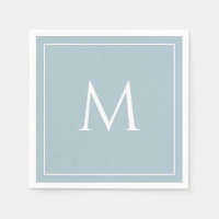 Blåpastelliserad elegant, inledande monogram