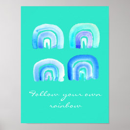 Blåpastellreflexarmbåge Poster