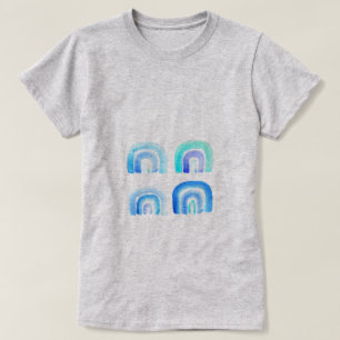 Blåpastellreflexarmbåge T Shirt