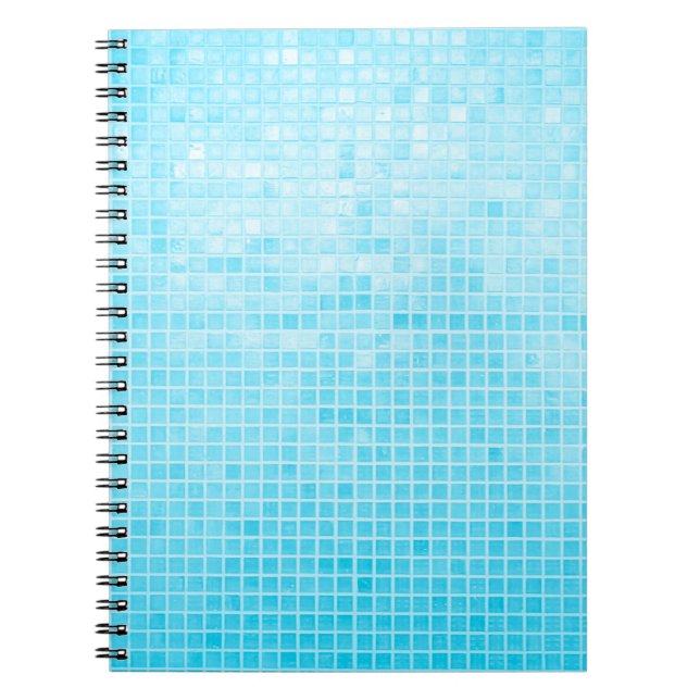 Blåpastellvägg och abstrakt av plattor i golv anteckningsbok (Framsidan)