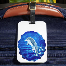 Blapdelfin från havsdjur bagagebricka