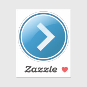 Blåpilsknapp - Höger Klistermärken