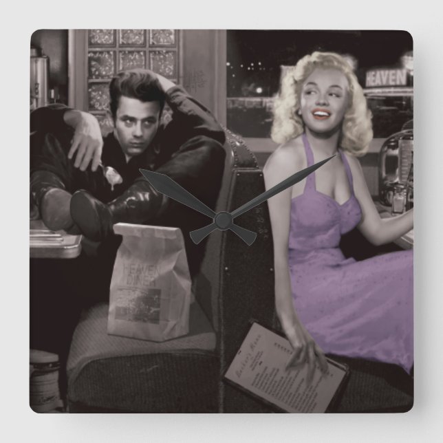 Blåplatta Fyrkantig Klocka (Framsida)