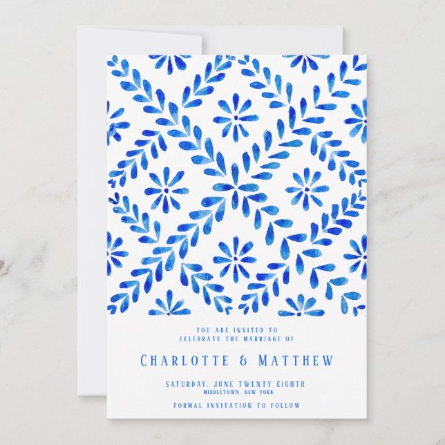 Blåplattan i Medelhavet, sommar Bröllop Spara Datumet (Framsida)