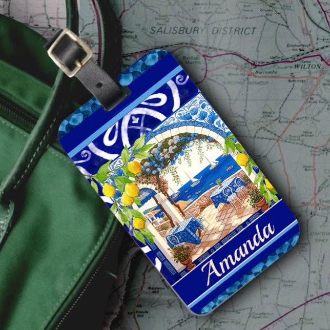 Blåplattor av släktet Sicilien Bagagebricka (Skapare uppladdad)