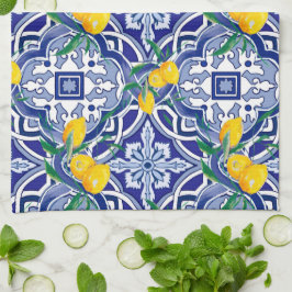 Blåplattor,Medelhavsbrickor,majolica Kökshandduk