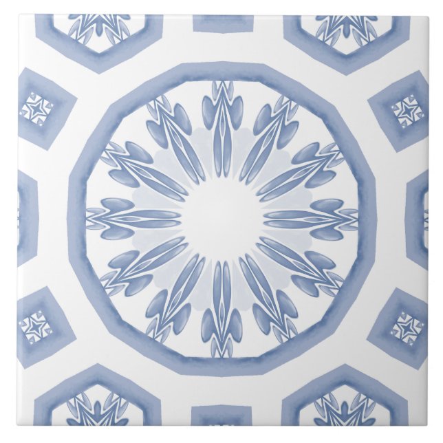 Blåplattor, mosaik, majolica kakelplatta (Framsidan)