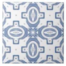 Blåplattor, mosaik, majolica