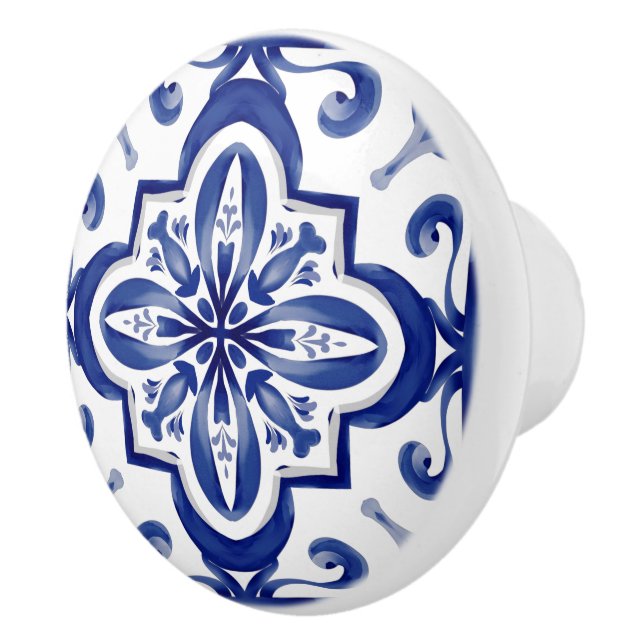 Blåplattor, mosaik, majolica knopp (Höger)