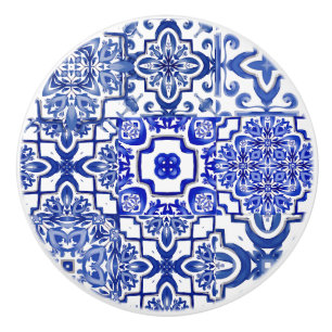 Blåplattor, mosaik, majolica knopp