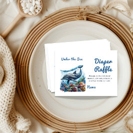 Blåpojken under Sea Baby Shower Diaper Raffle Tilläggskort