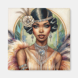 Blapper Black Woman Roaring 20:s Glamor Magnet
