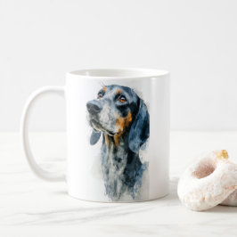 Blåprickig coon hound-porträtt kaffemugg