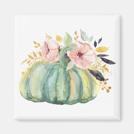 Blåpumpad blommigt sjunker vattenfärgen elegant hö magnet