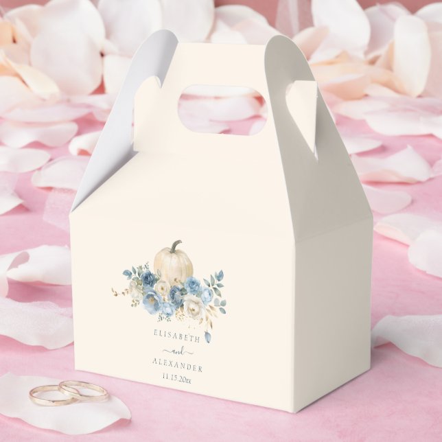 Blåpumpkin Fall i Kärlek Bröllop Presentaskar (Bröllop)