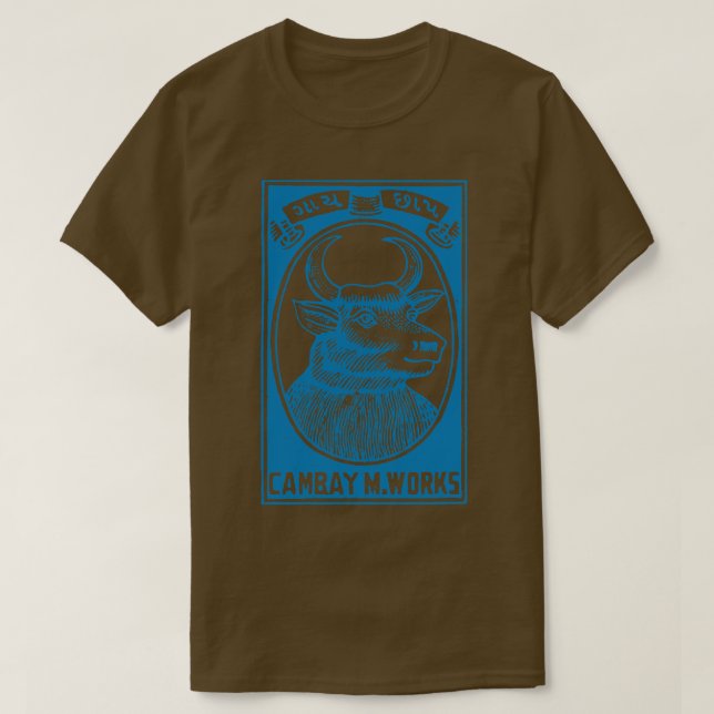Blåpunktshuvud - indiska Matchbox Art T Shirt (Design framsida)
