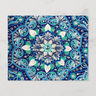 Blåpunktspart mandala flygblad