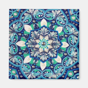 Blåpunktspart mandala trifold wallet Wallet Magnet