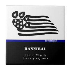 Blåradsinlägg K-9-Personlig Kakelplatta