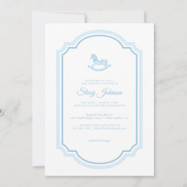 Blåraktingshölje för babyskor | Boy Inbjudningar