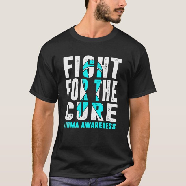 Blåramsloose i kampen mot ljus ligmamedvetenhet t shirt (Framsida)