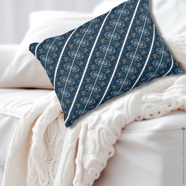 Blårandig accentkudde av Poet Adiela Akoo Prydnadskudde (Blue Stripe Accent Pillow by Poet Adiela Akoo. Love it? Get it! Browse my store for more great finds)