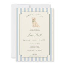 Blårandig Golden Retriever Baby Shower