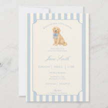 Blårandig Golden Retriever Baby Shower