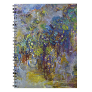 Blåregn (höger halva) av Claude Monet Anteckningsbok Med Spiral