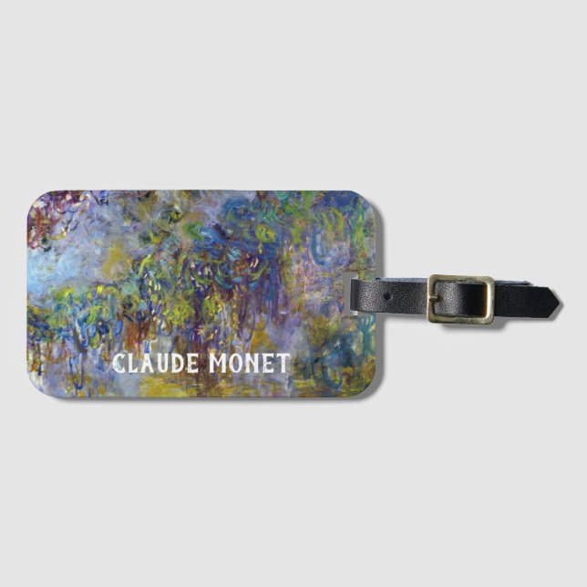 Blåregn (höger halva) av Claude Monet Bagagebricka (Framsida horisontal)