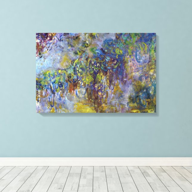 Blåregn (höger halva) av Claude Monet Canvastryck (Insitu (trägolv))