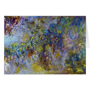 Blåregn (höger halva) av Claude Monet Hälsningskort