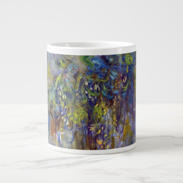 Blåregn (höger halva) av Claude Monet Jumbo Mugg (Framsidan)