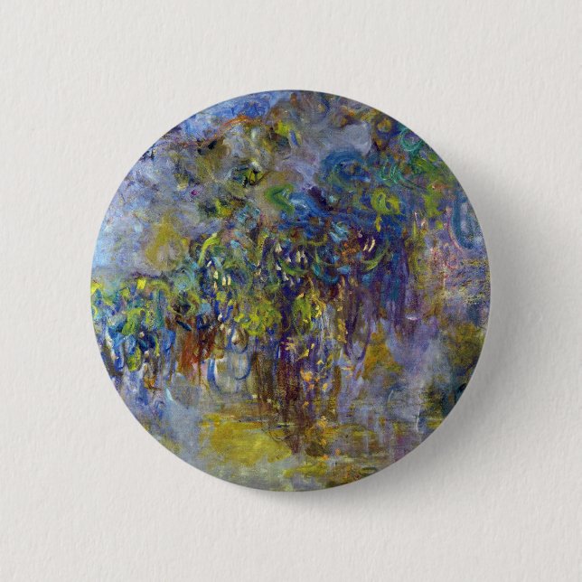 Blåregn (höger halva) av Claude Monet Knapp (Framsida)