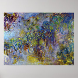 Blåregn (höger halva) av Claude Monet Poster