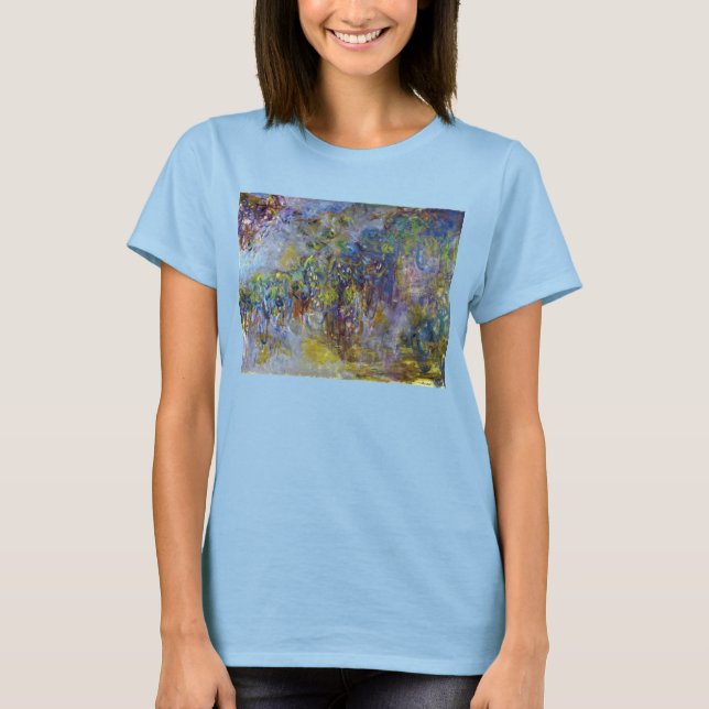 Blåregn (höger halva) av Claude Monet Tee (Framsida)