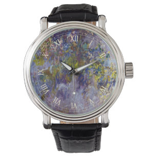 Blåregn (vänster halva) av Claude Monet Armbandsur